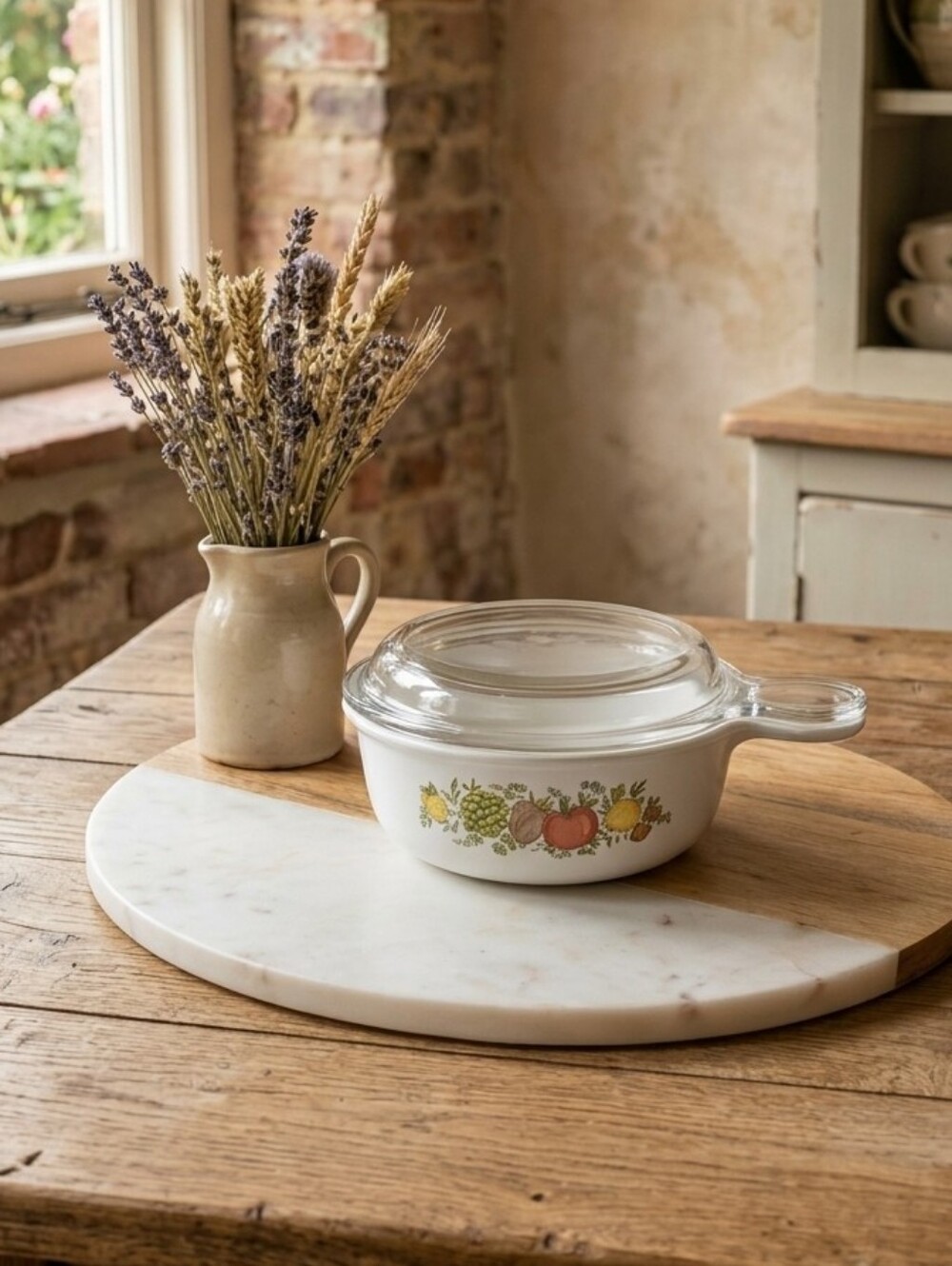 Corning Ware P‑150‑B Casserole – Vintage Spice of Life Pattern (550 mL)
